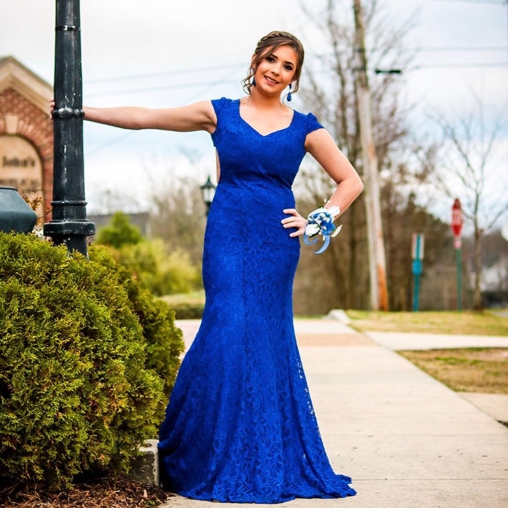 Royal blue prom dress